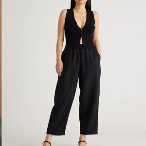 Quince | Women’s Elastic Waist Pull on 100% European Linen Pants Size large